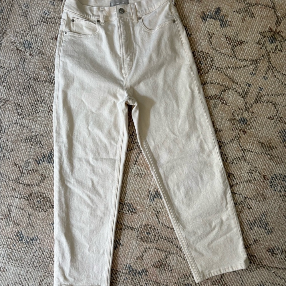 Everlane Way High Jean in ecru